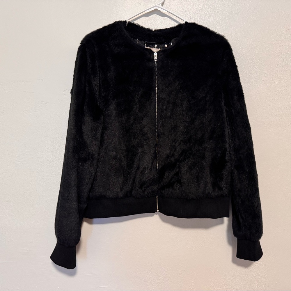 Black Faux Fur Women's Jacket Victoria’s Secret 2018 Fashion Show